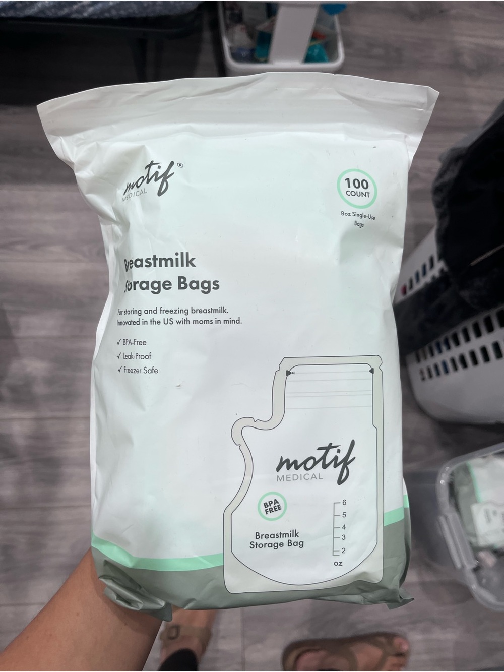 Motif Medical White Breastmilk Storage Bags - 100 Count